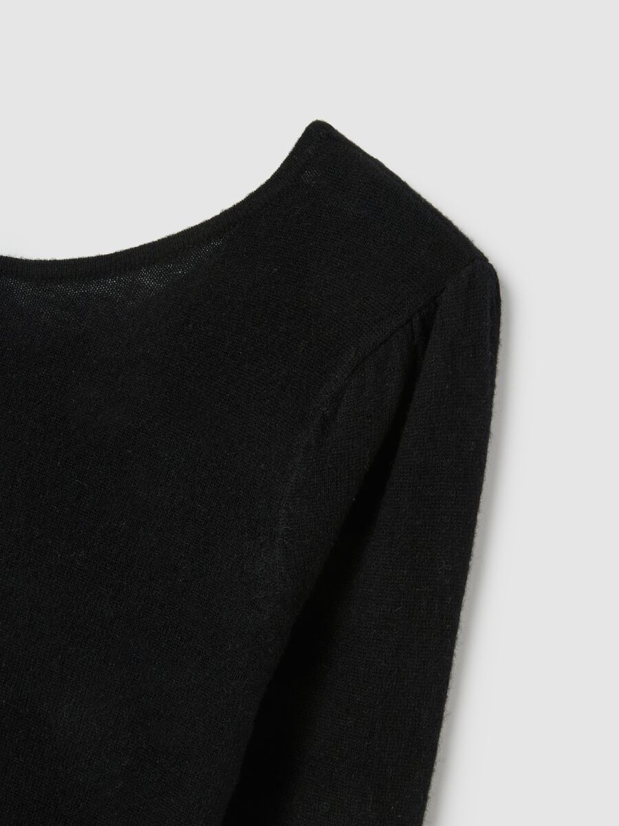 Black pure wool jumper regular fit_5
