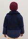 Boys' blue jacket with high collar in regular fit sherpa_1