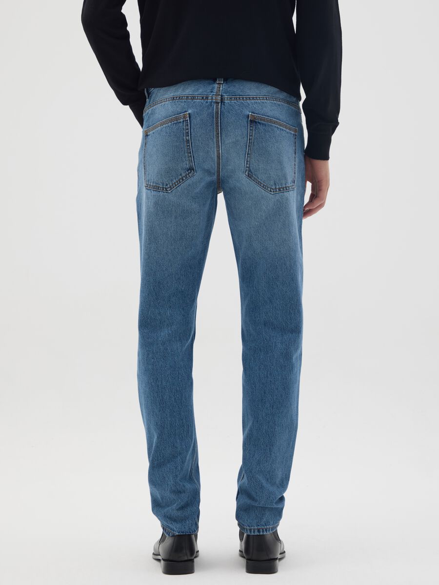 Jeans in puro cotone blu slim fit_2