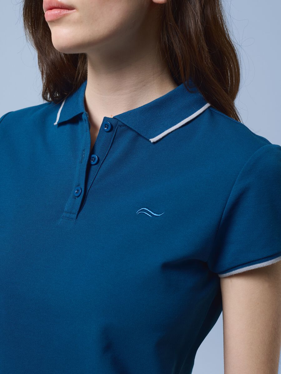 ALTAVIA SAILING blue stretch cotton polo shirt_2