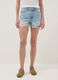 Light blue pure cotton denim shorts_1