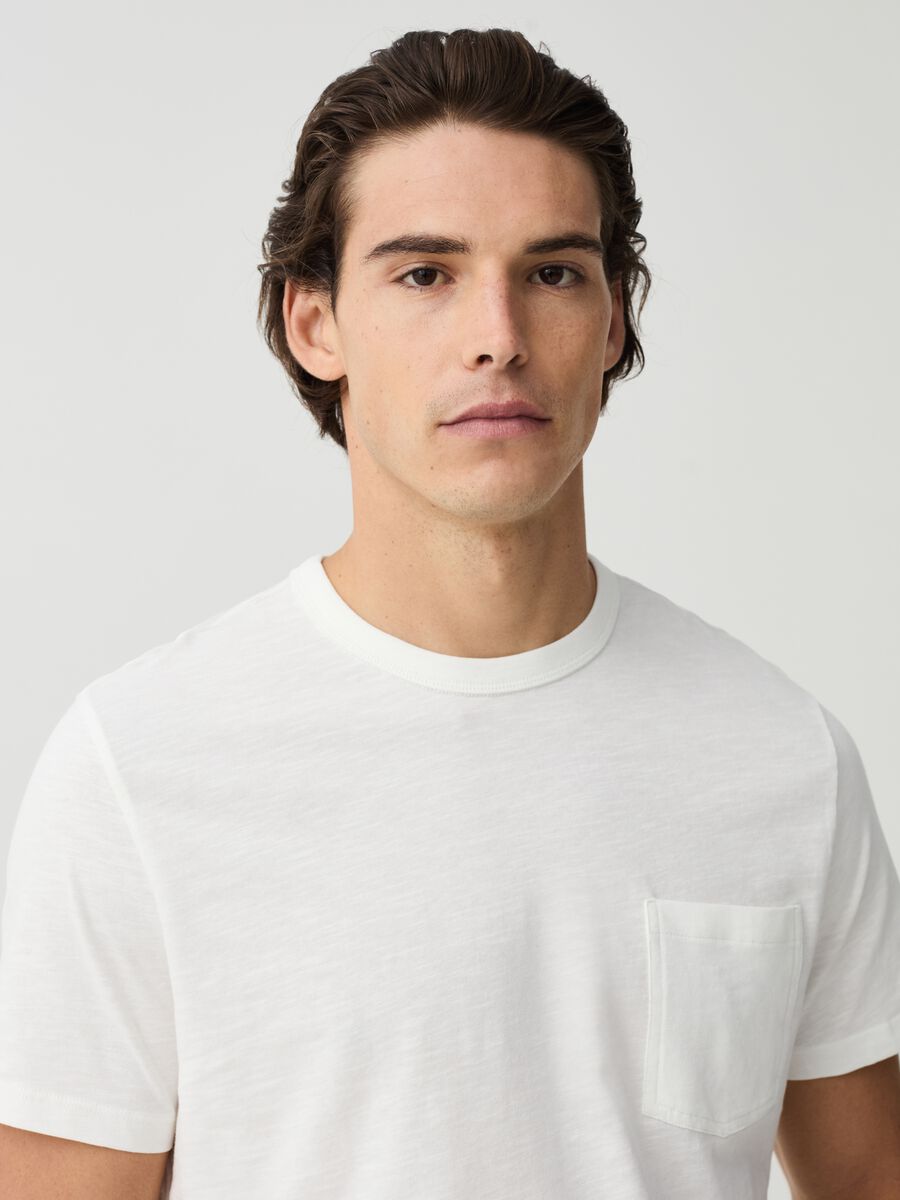 Jersey slub T-shirt with pocket_0