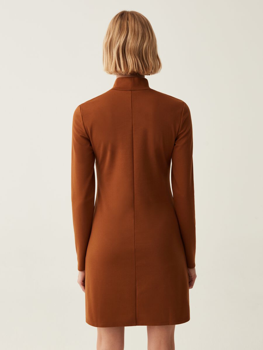 Abito corto mock neck_2