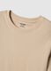 Beige pure cotton regular fit T-shirt_5