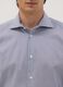 Blue pure cotton striped shirt with French collar, slim fit, non-iron_1