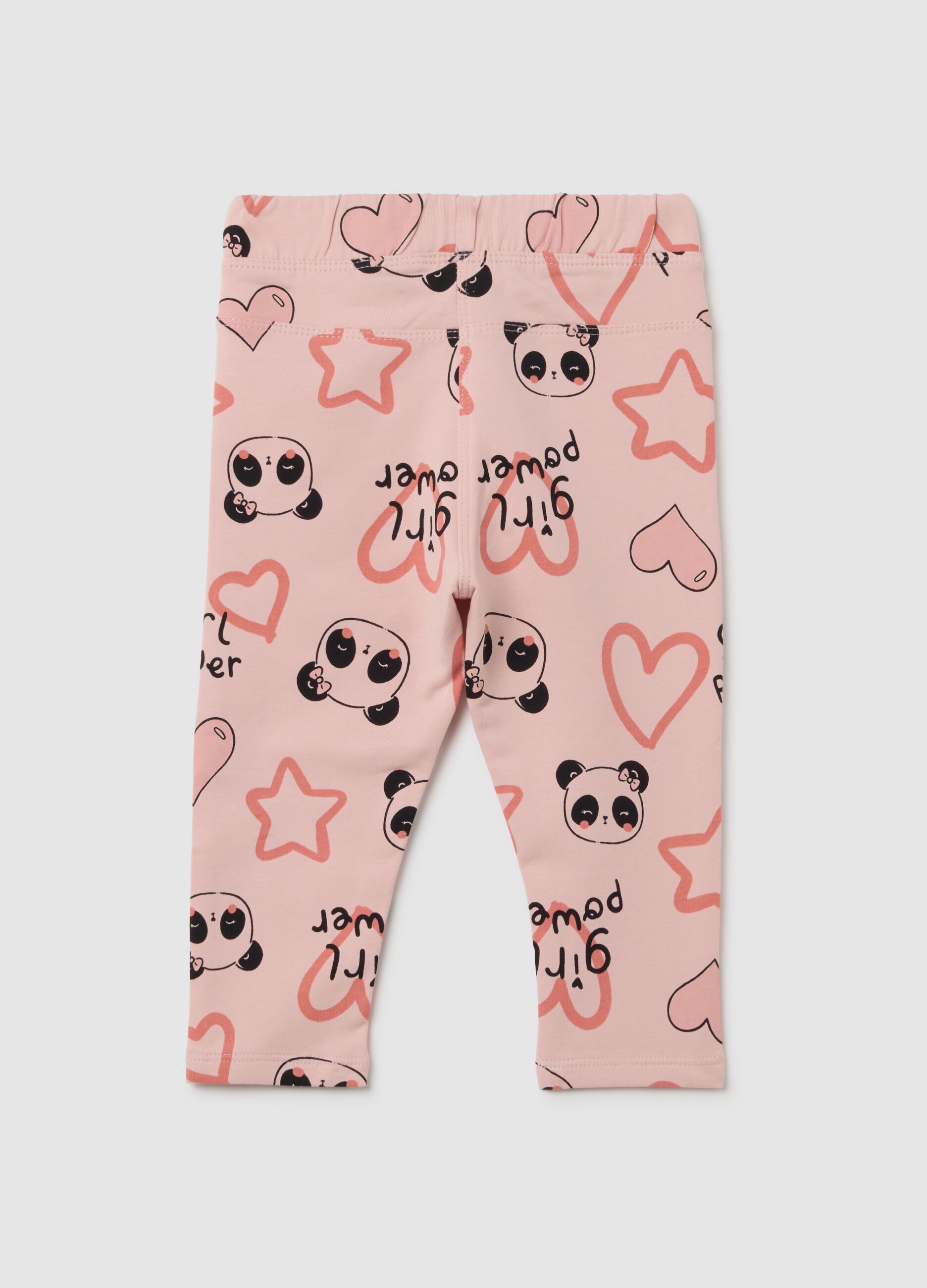 Baby Girl Cotton Stretch Pink Treggings