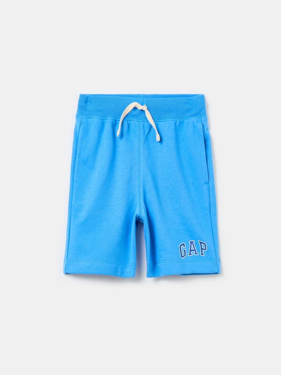 Bermuda jogger in French Terry stampa logo_0