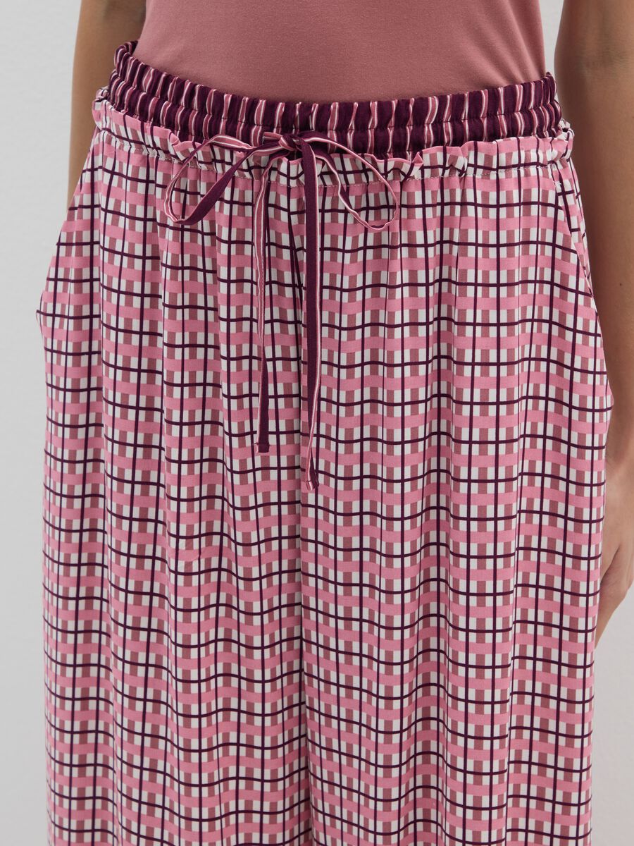 Multicolour Striped Pyjama Trousers with Elastic Waist_3