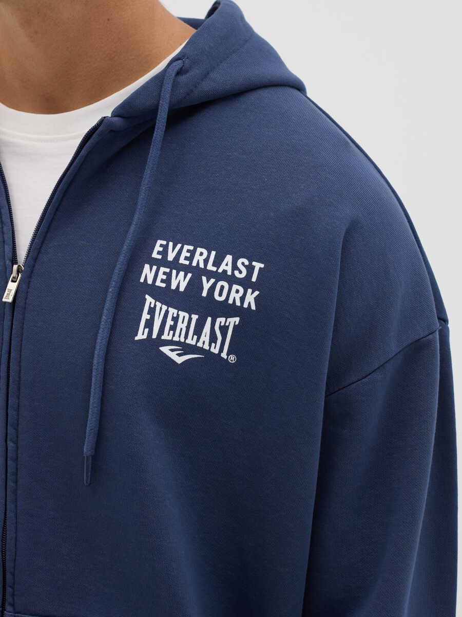 Blue full-zip sweatshirt with hood_3