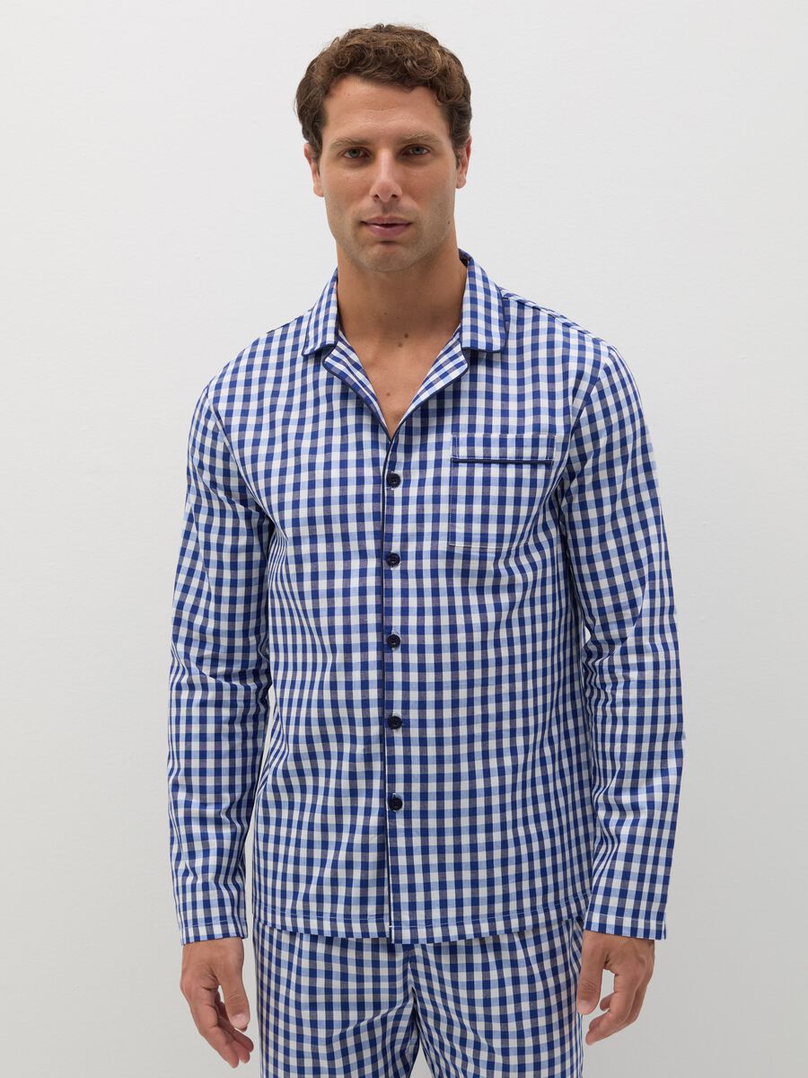 Long pyjamas in check cotton_1
