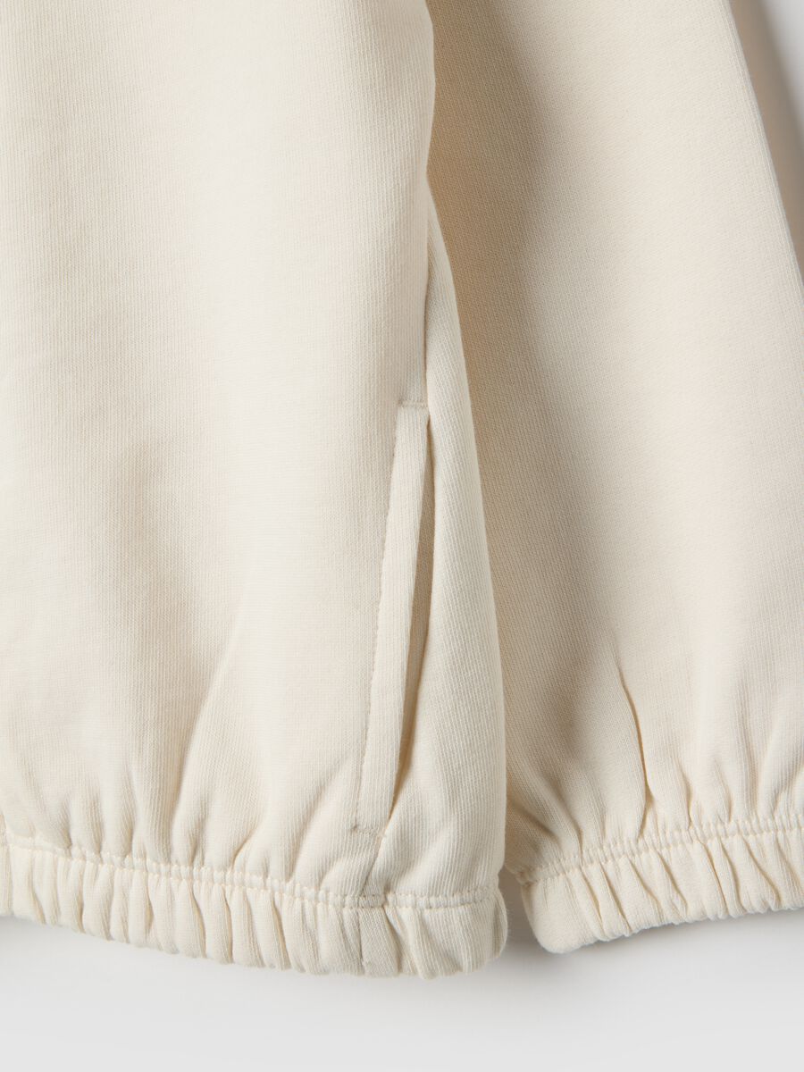 Girls' white pure cotton sweatshirt regular fit_3