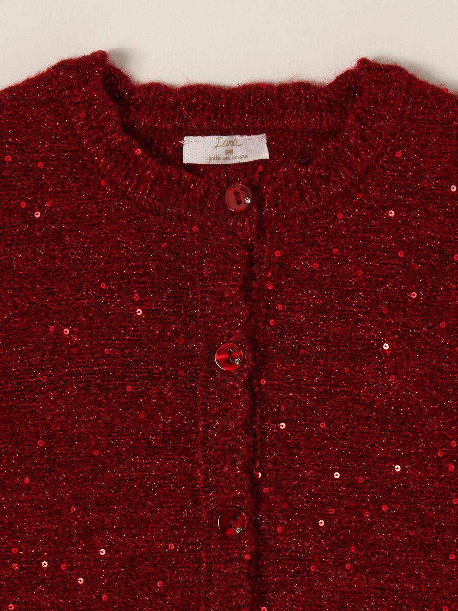 Cardigan tricot con paillettes IANA neonata_2