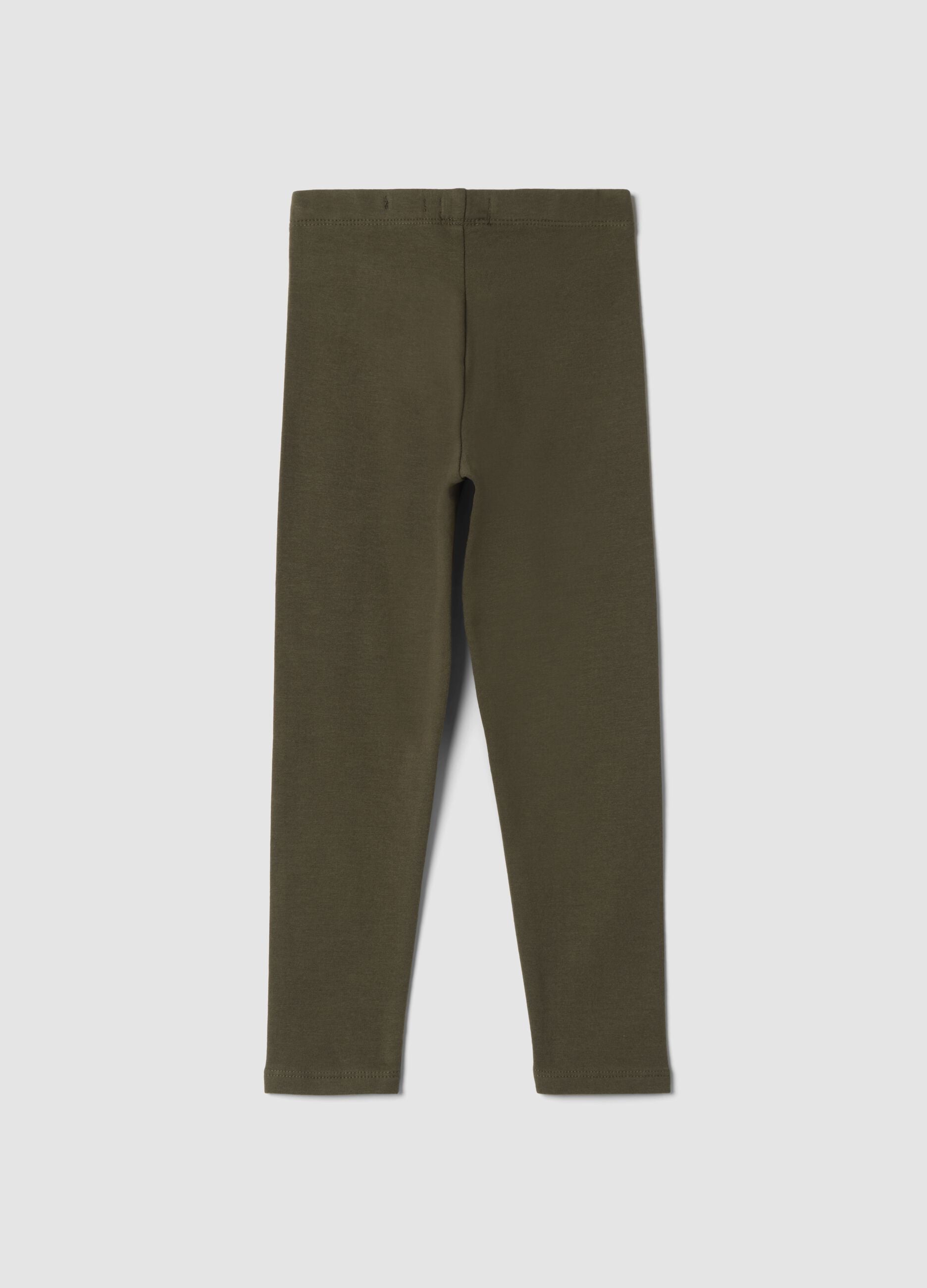 Purple organic stretch cotton leggings