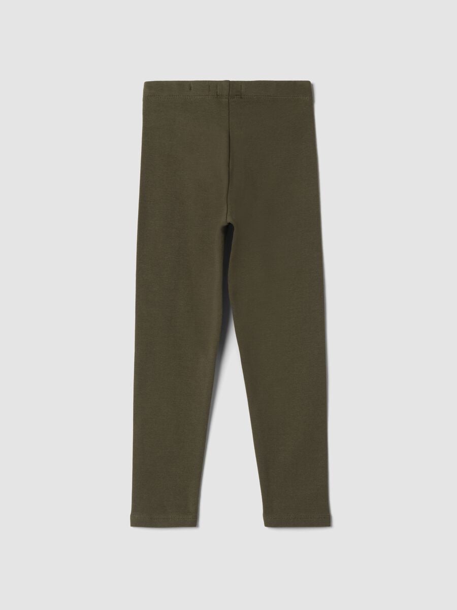 Leggings viola in cotone organico elasticizzato_1