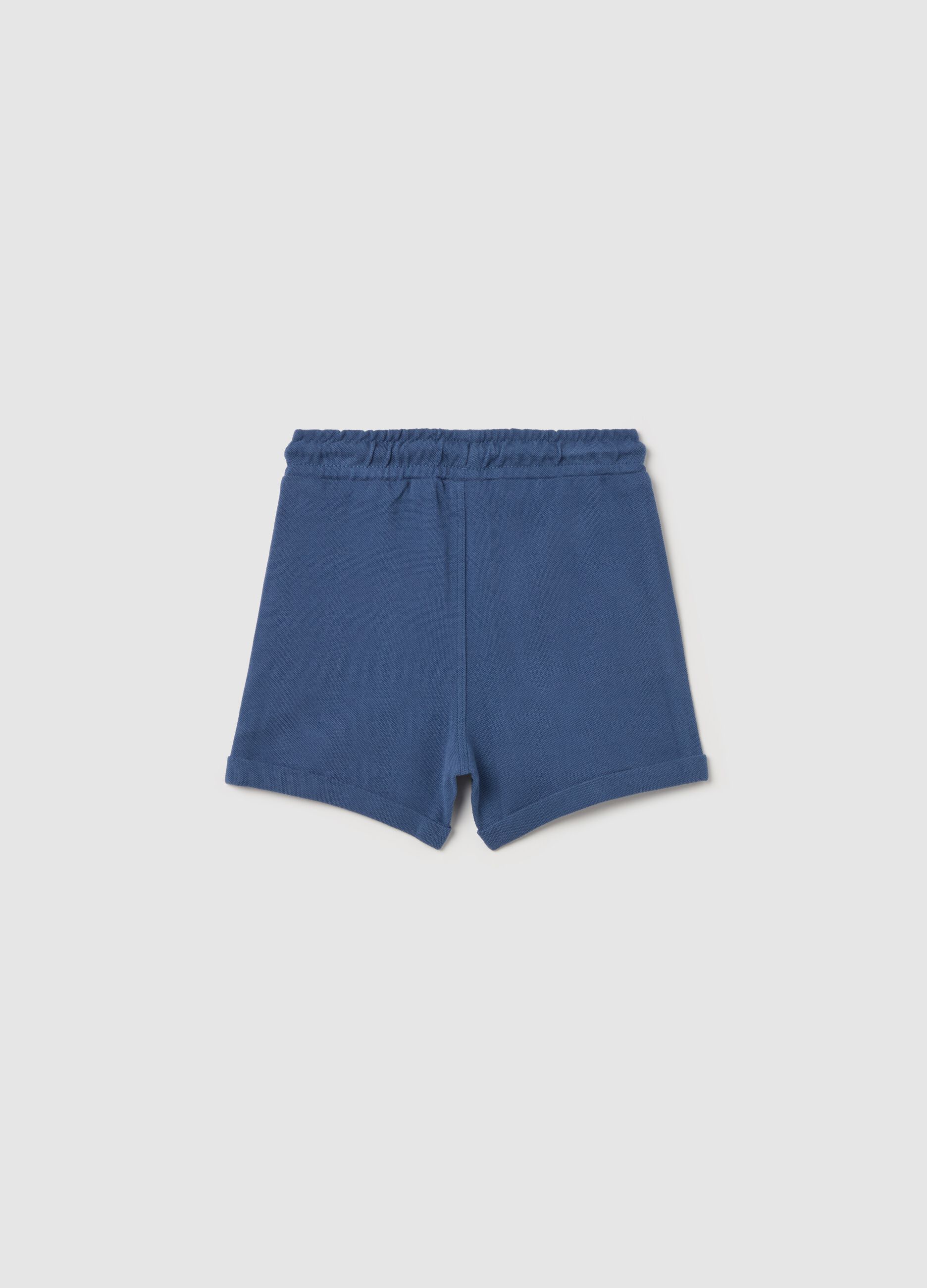 Piquet Bermuda shorts with drawstring