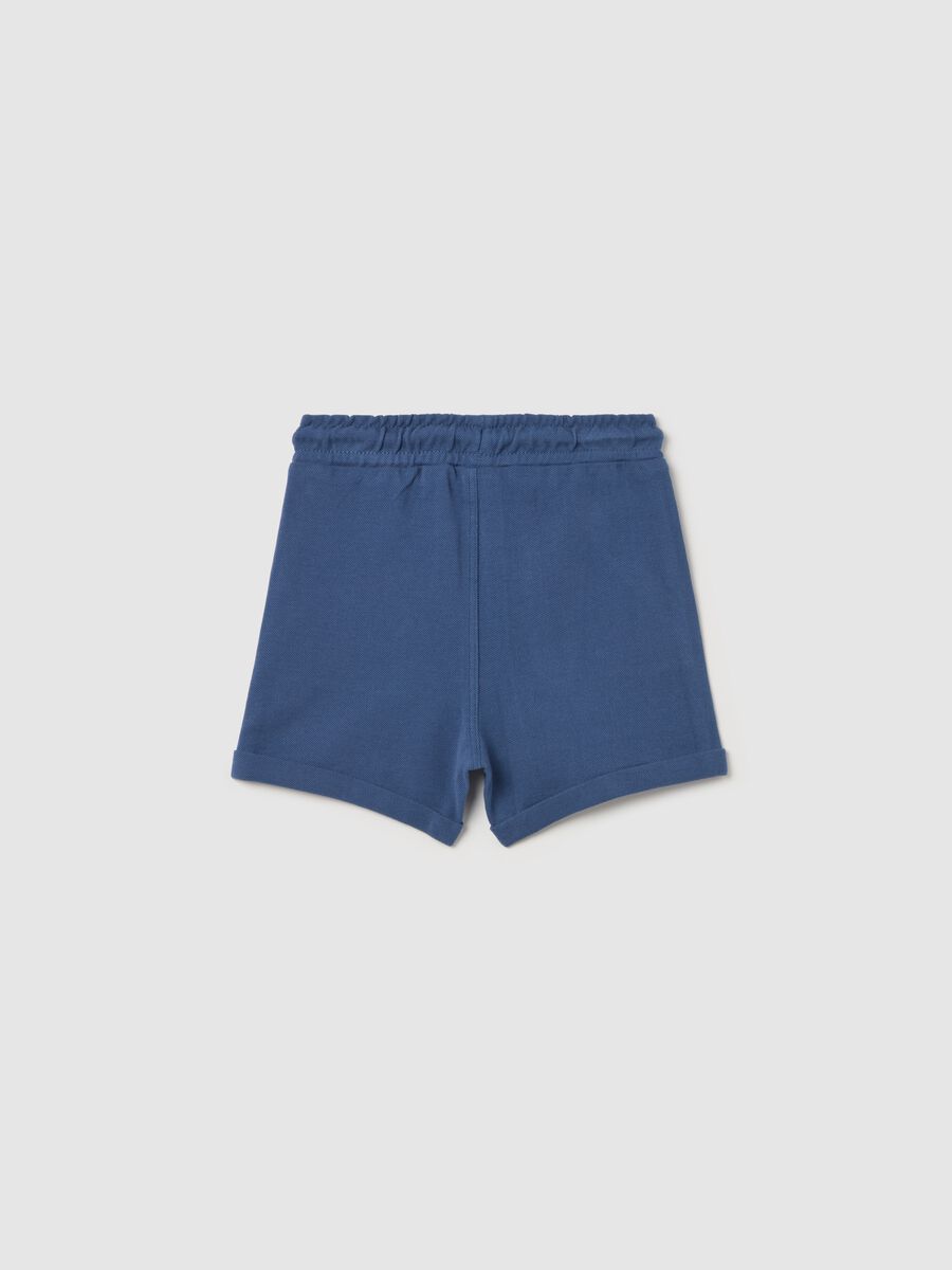 Piquet Bermuda shorts with drawstring_1