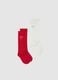 Girls' multicoloured stretchy long socks twin pack_0