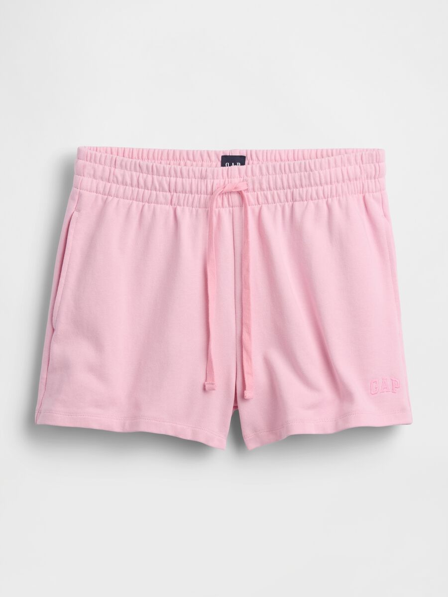 Cotton-blend shorts with elasticated waist_3