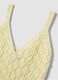 Yellow crochet waistcoat in pure cotton, regular fit_5