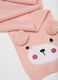 Pink girl's scarf with pom-poms_2