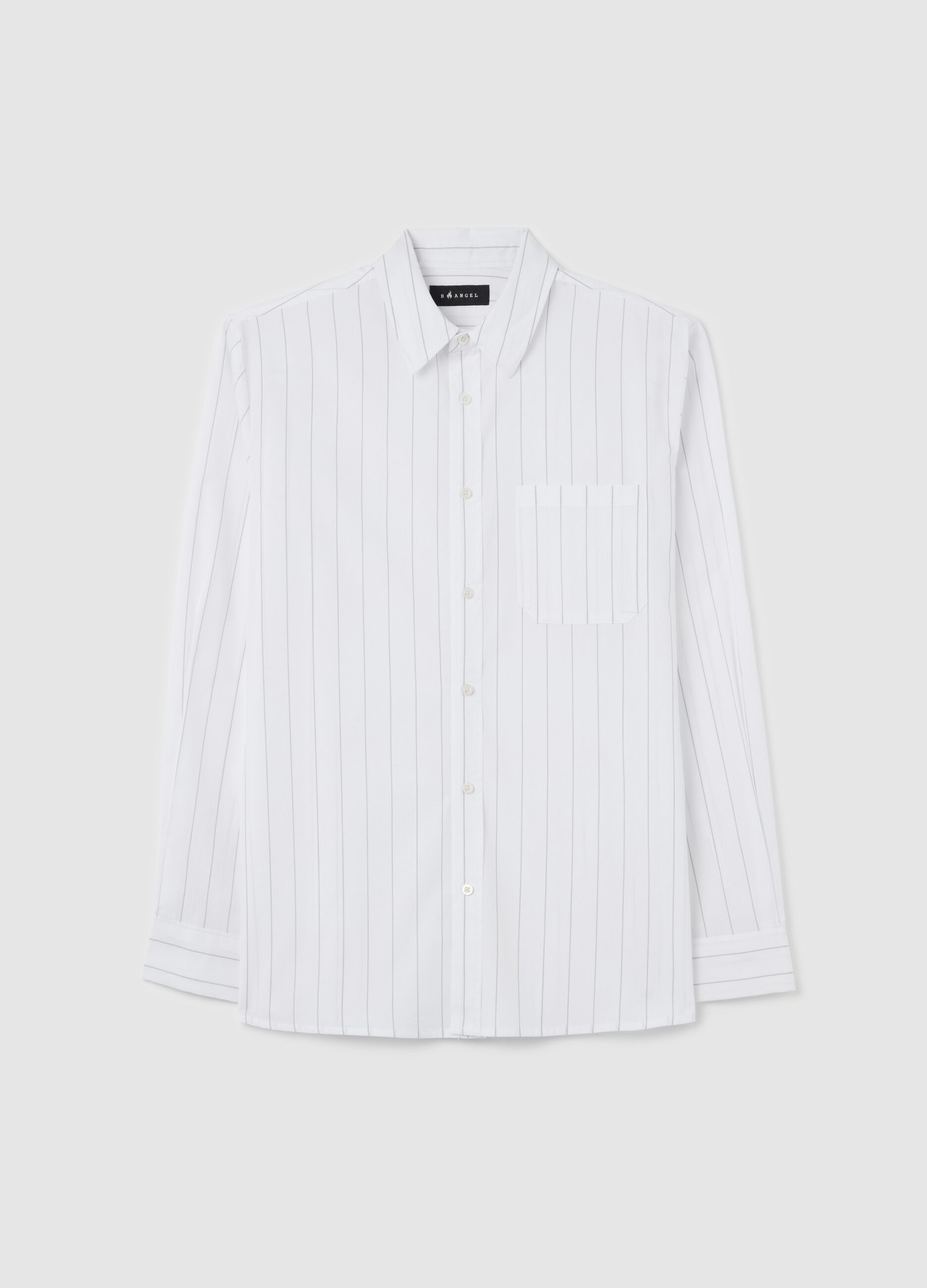 Pinstriped shirt with pocket