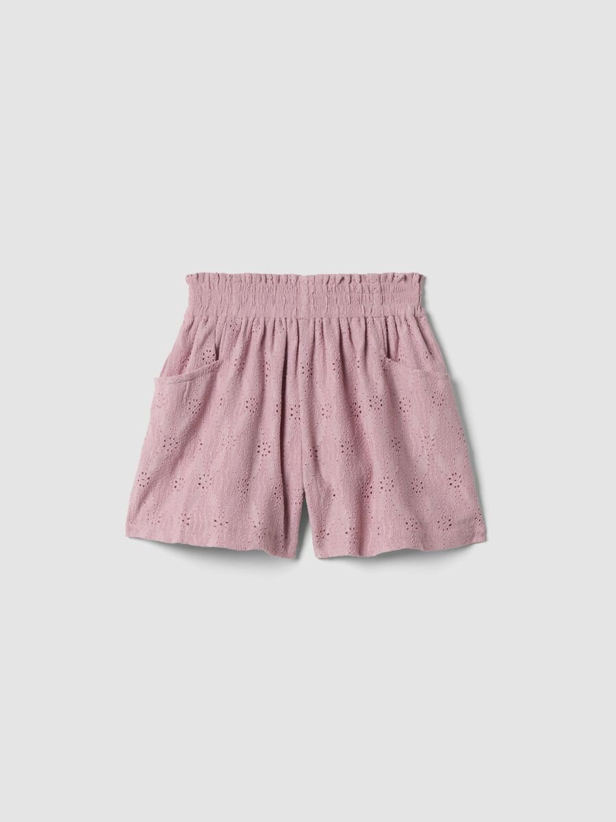 Girls&rsquo; pink stretch shorts with elasticated waist, regular fit_0