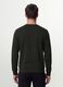 Black crew-neck sweatshirt in cotton blend, regular fit_2
