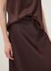 Brown satin maxi skirt with elasticated waistband_2