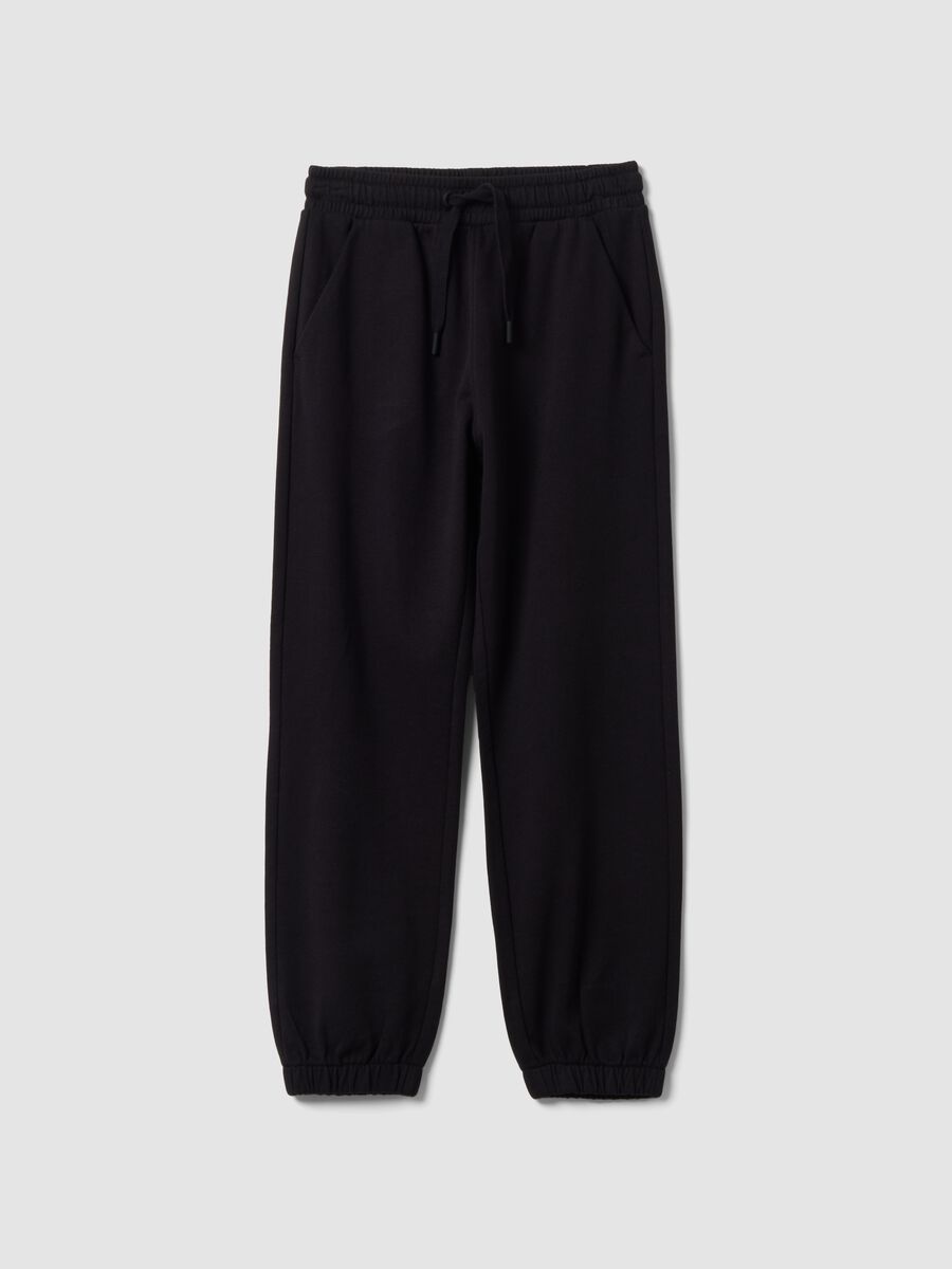 Black organic cotton joggers_0