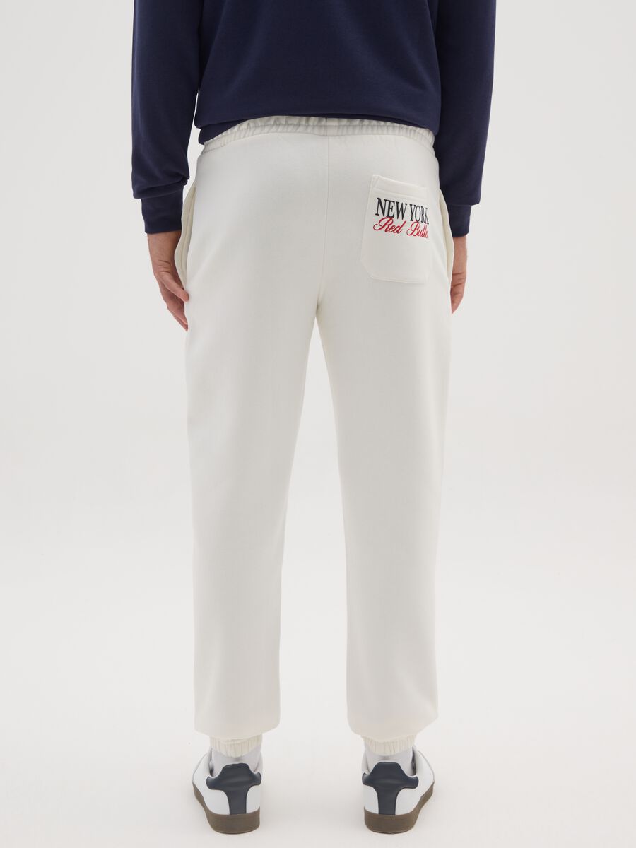 Pantaloni in misto cotone bianchi_2
