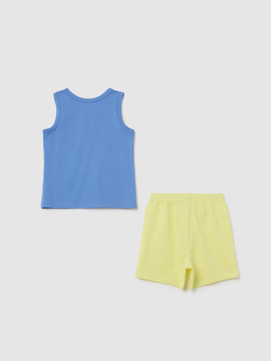 Blue Cotton Summer Pajamas Fagottino_1