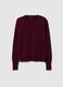 Red crew neck sweater in pure cashmere regular fit_4