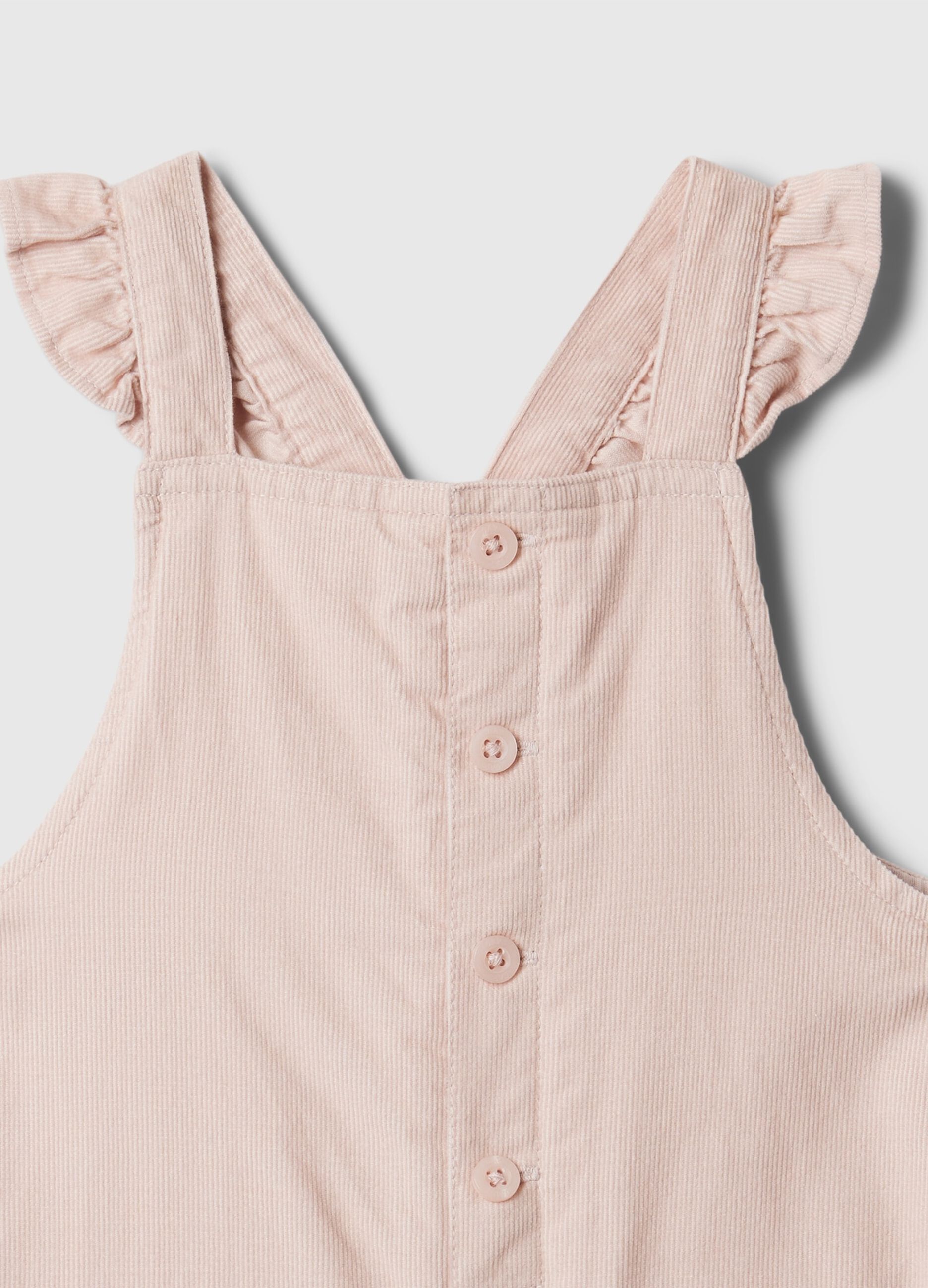 Corduroy dungarees with pockets