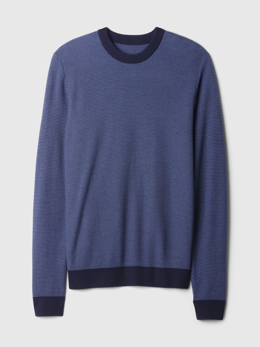 Pullover with micro waffle weave_4