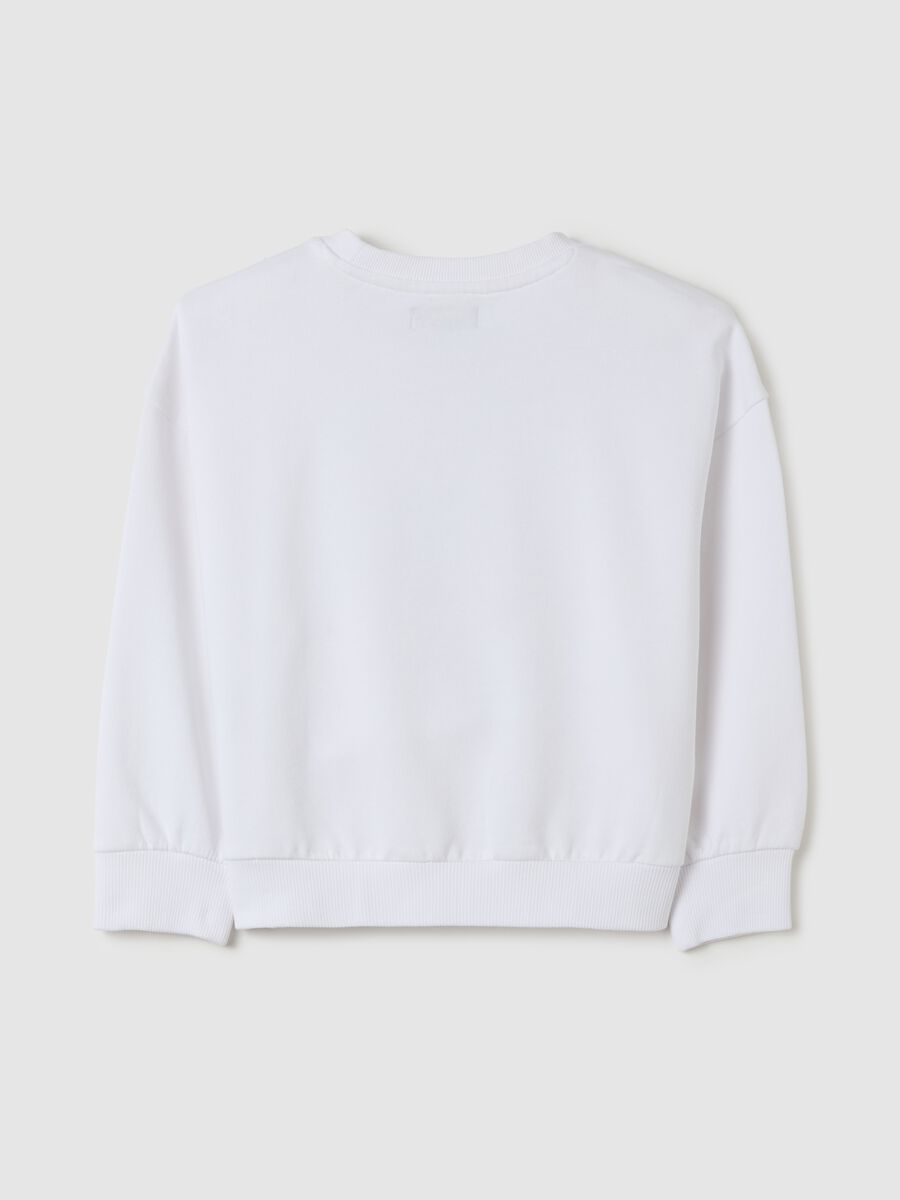 French terry sweatshirt with glitter print_1