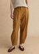 Brown lyocell-cotton blend slouchy fit trousers_1