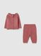 Baby Girl's Pink Cotton Sweater and Trousers Set_1