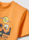Kids' oversized orange pure cotton T-shirt with print_2