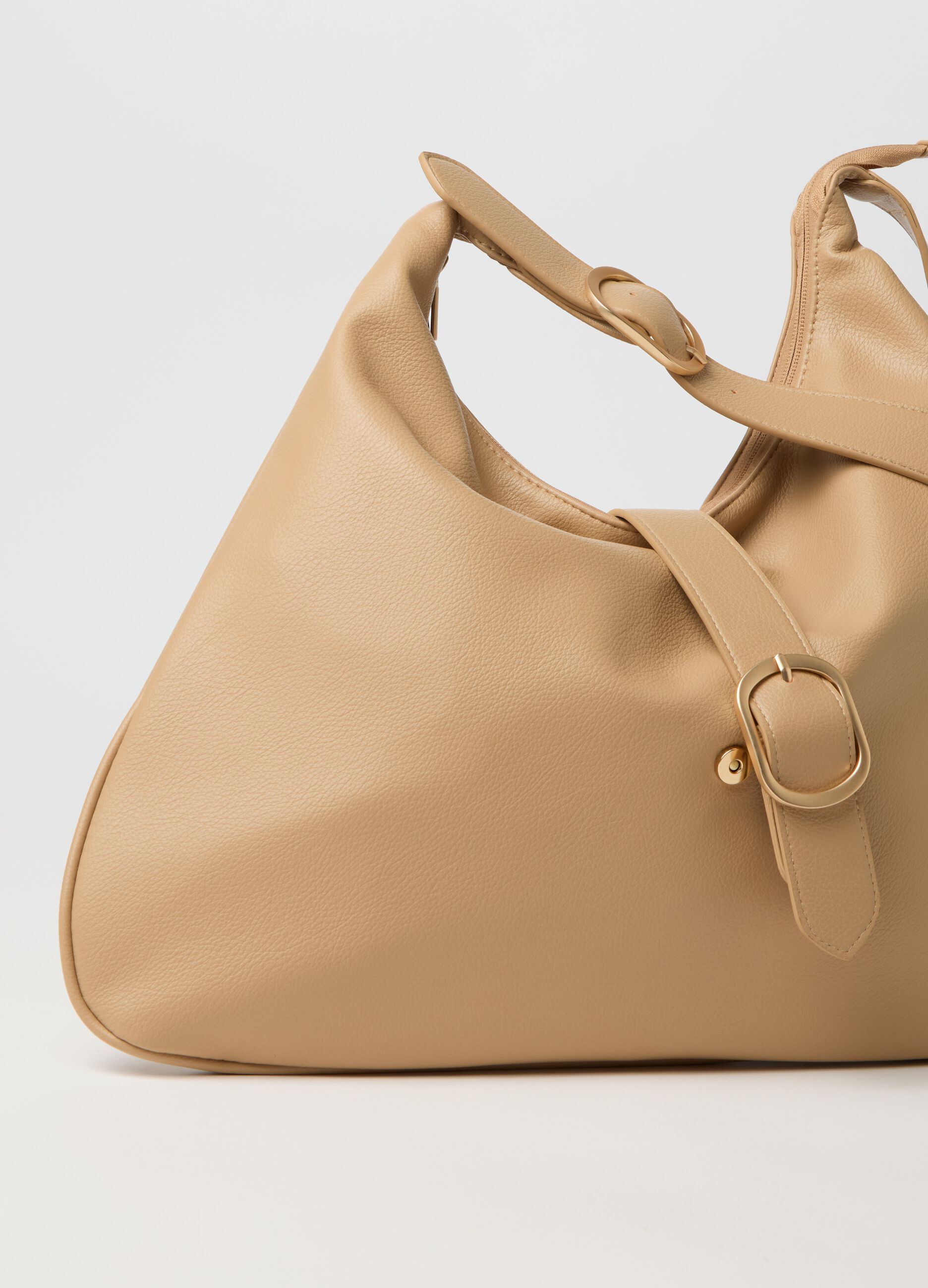 Beige hobo bag