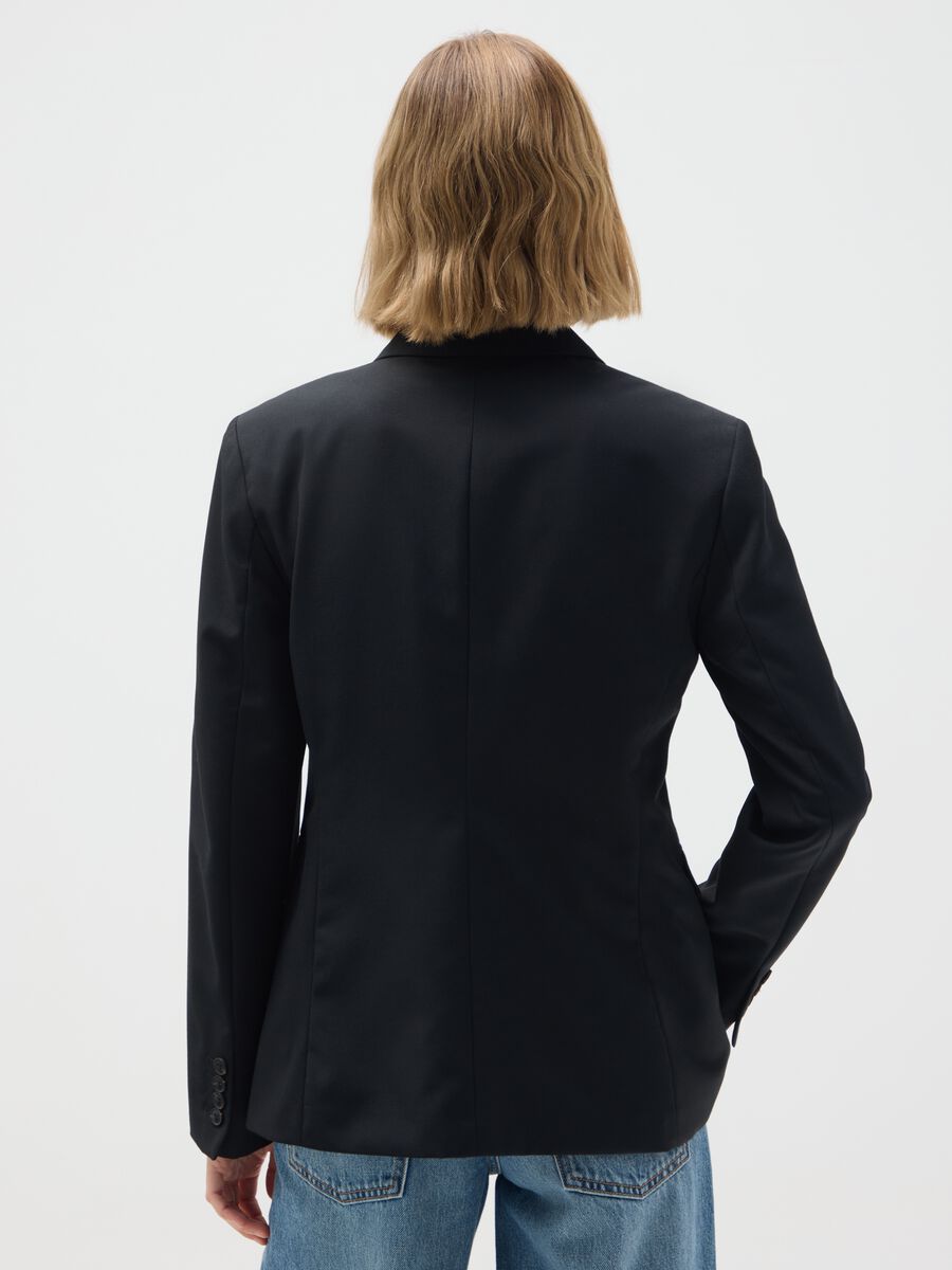 Blazer nero con bottoni regular fit_2