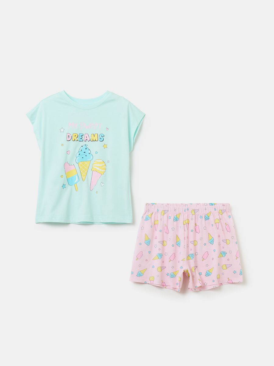 Organic cotton pyjamas with ice cream print_0