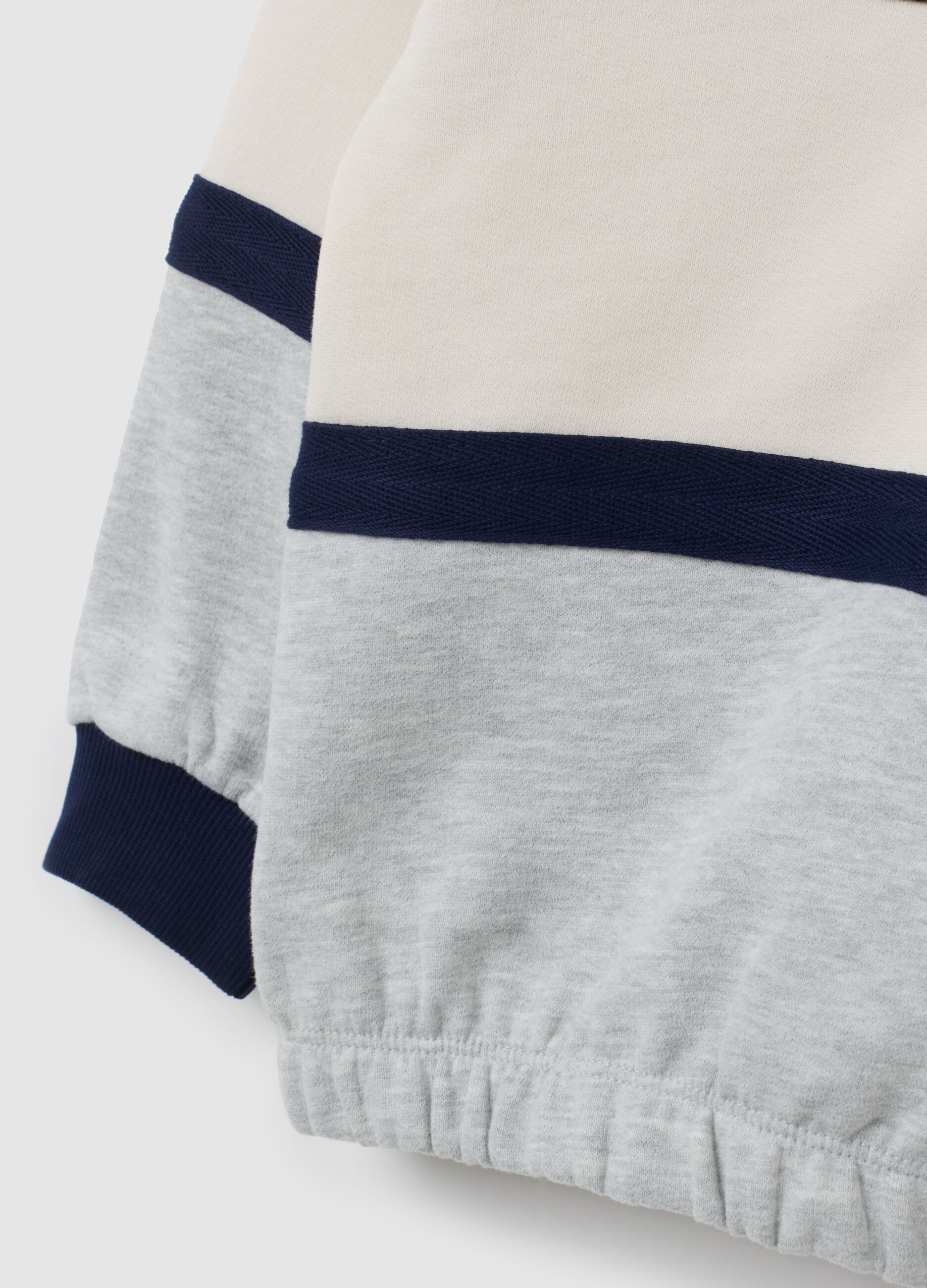 Felpa da bambino in puro cotone multicolor regular fit