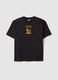 Children's black pure cotton oversized fit T-shirt with Golden State logo_3
