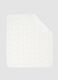 White organic cotton blend baby blanket with polka dots_1