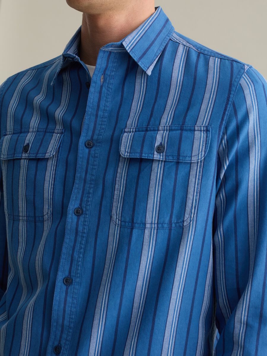 Striped cotton shacket_2