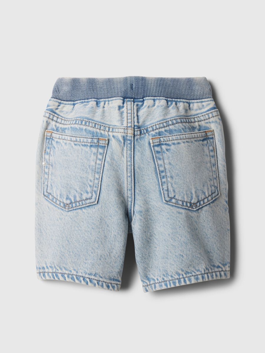 Denim Bermuda shorts with drawstring_1