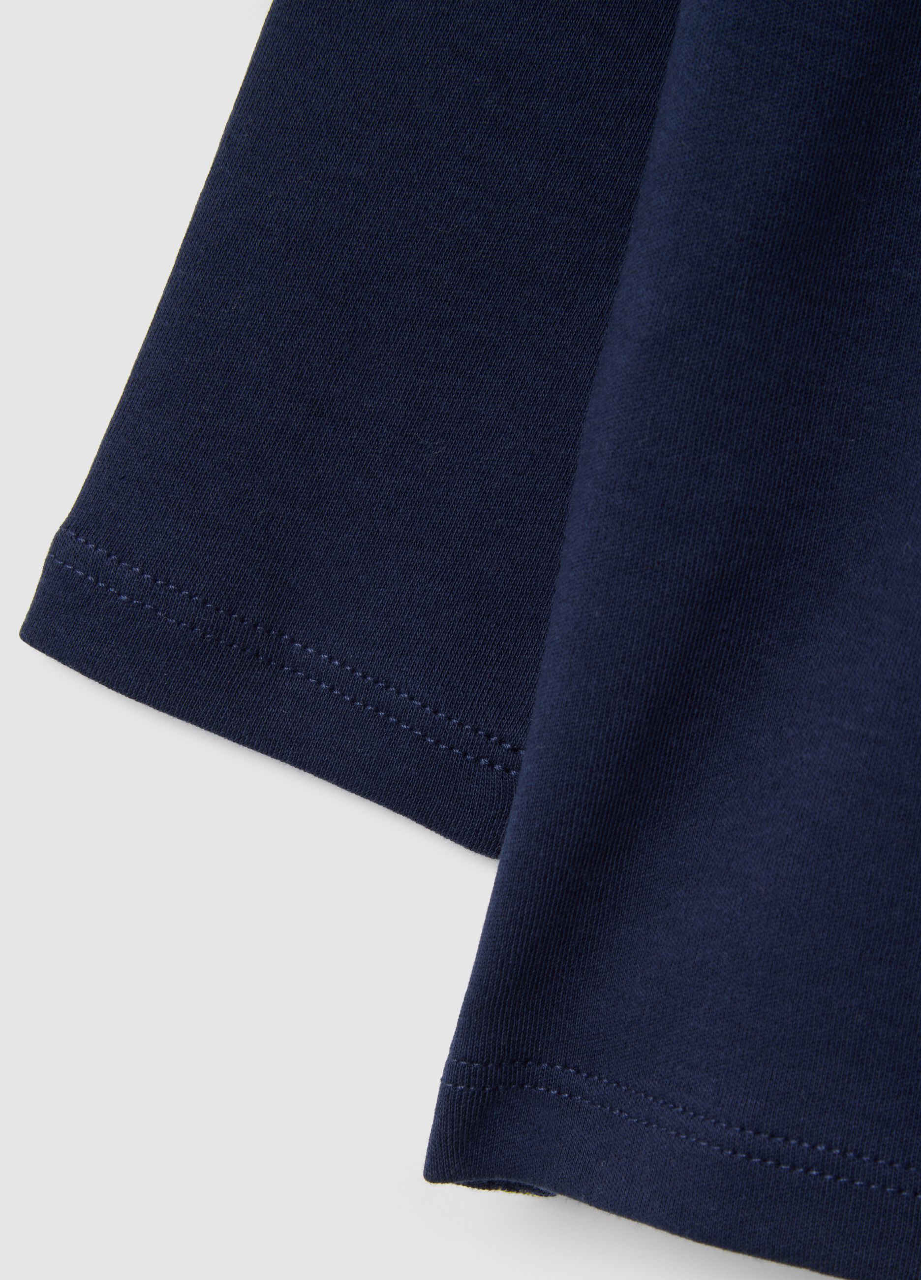 Children's blue cotton polo, regular fit