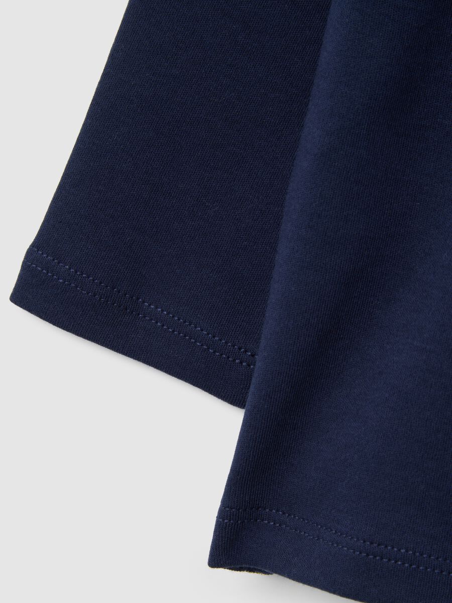 Children's blue cotton polo, regular fit_3