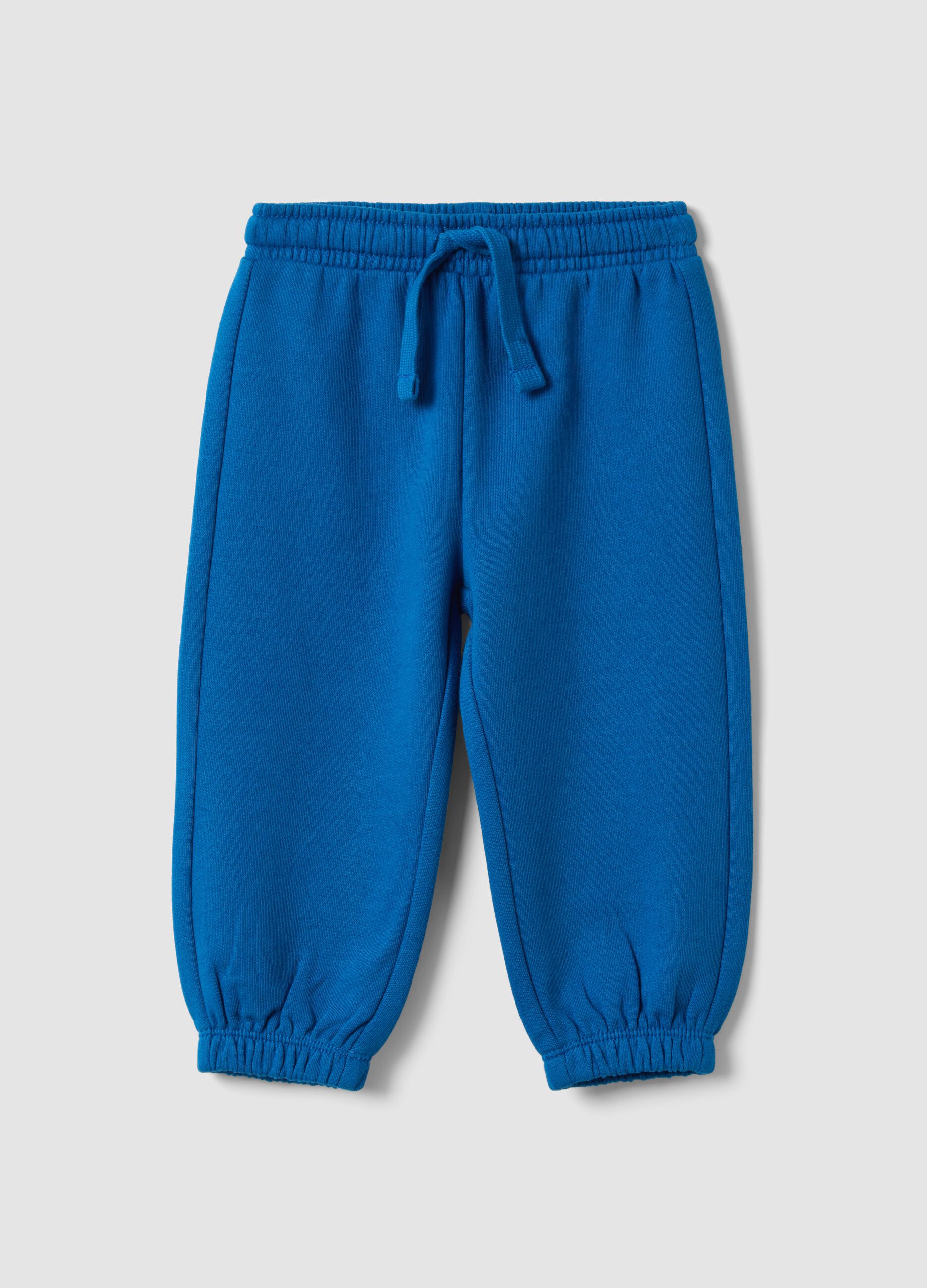 Blue jogger trousers in pure organic cotton