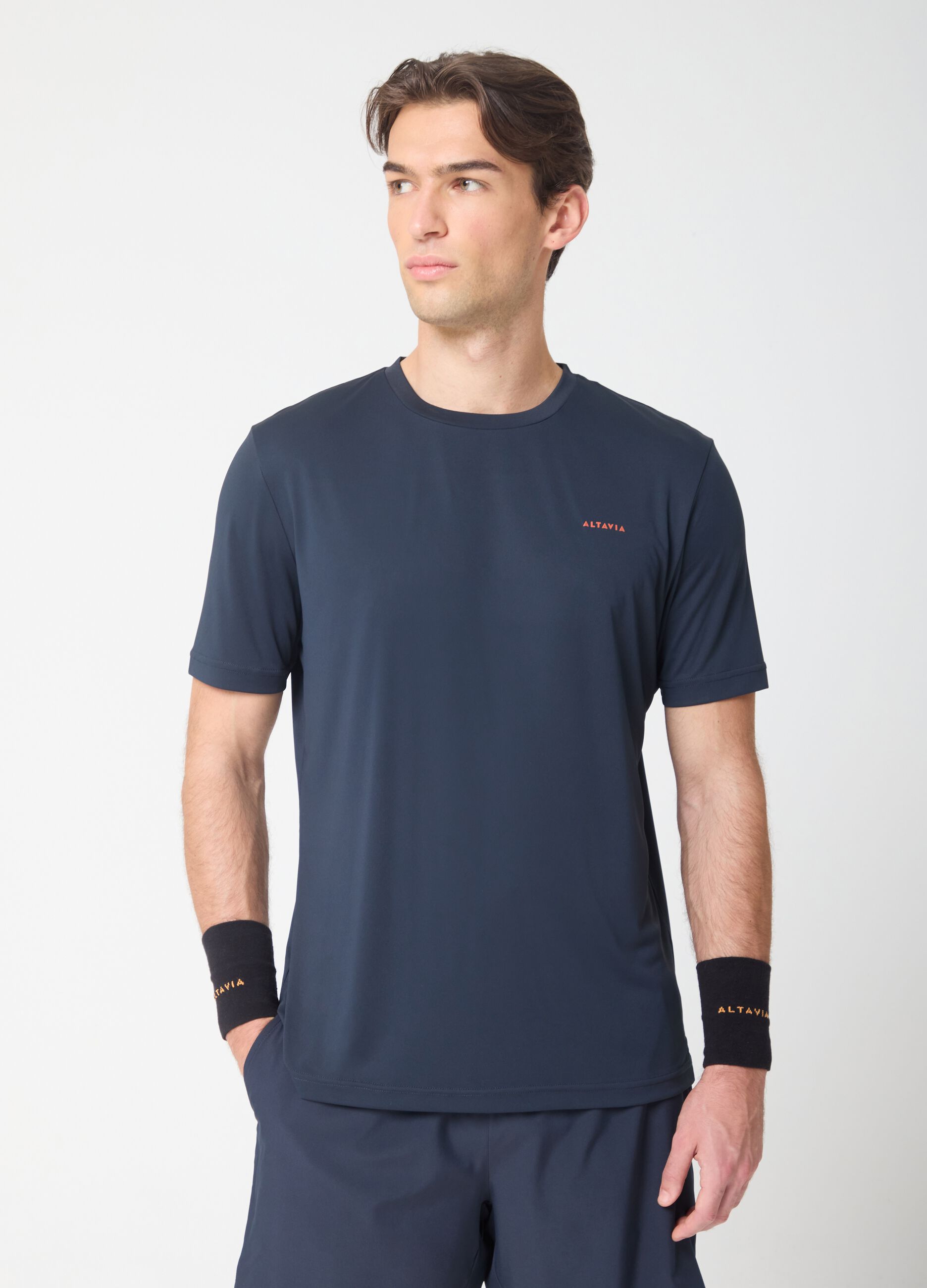 Technical fabric T-shirt with contrasting edges ALTAVIA COURT